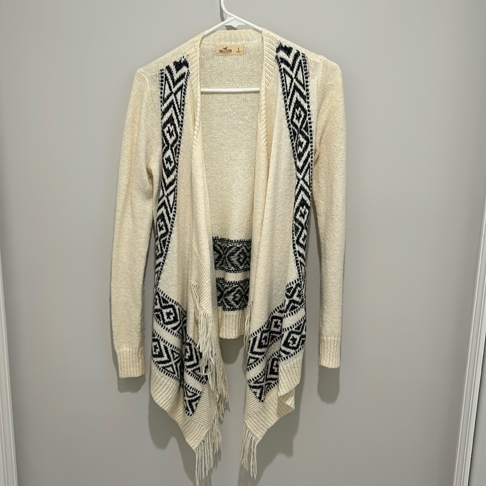 Hollister fringe western cardigan | S